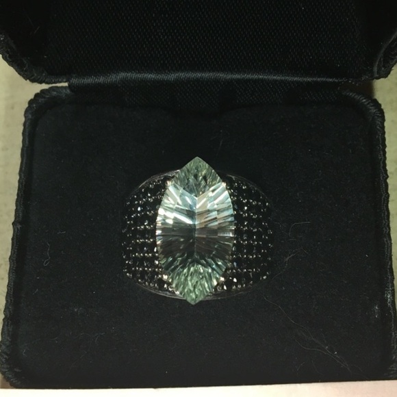 RARITIES NWT Carol Brodie Prasiolite & Black Spinel Ring 💎 - Picture 8 of 8